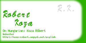 robert koza business card