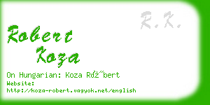 robert koza business card